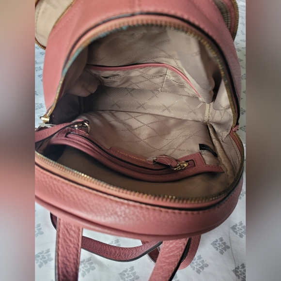 MICHAEL Michael Kors Rhea Zip Pink Medium Size Backpack - Picture 9 of 11